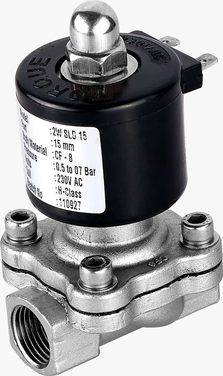 15 NB (1/2") Normally Closed Solenoid Valve SS 304 - TORQUE (CE